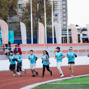 Participantes corriendo
